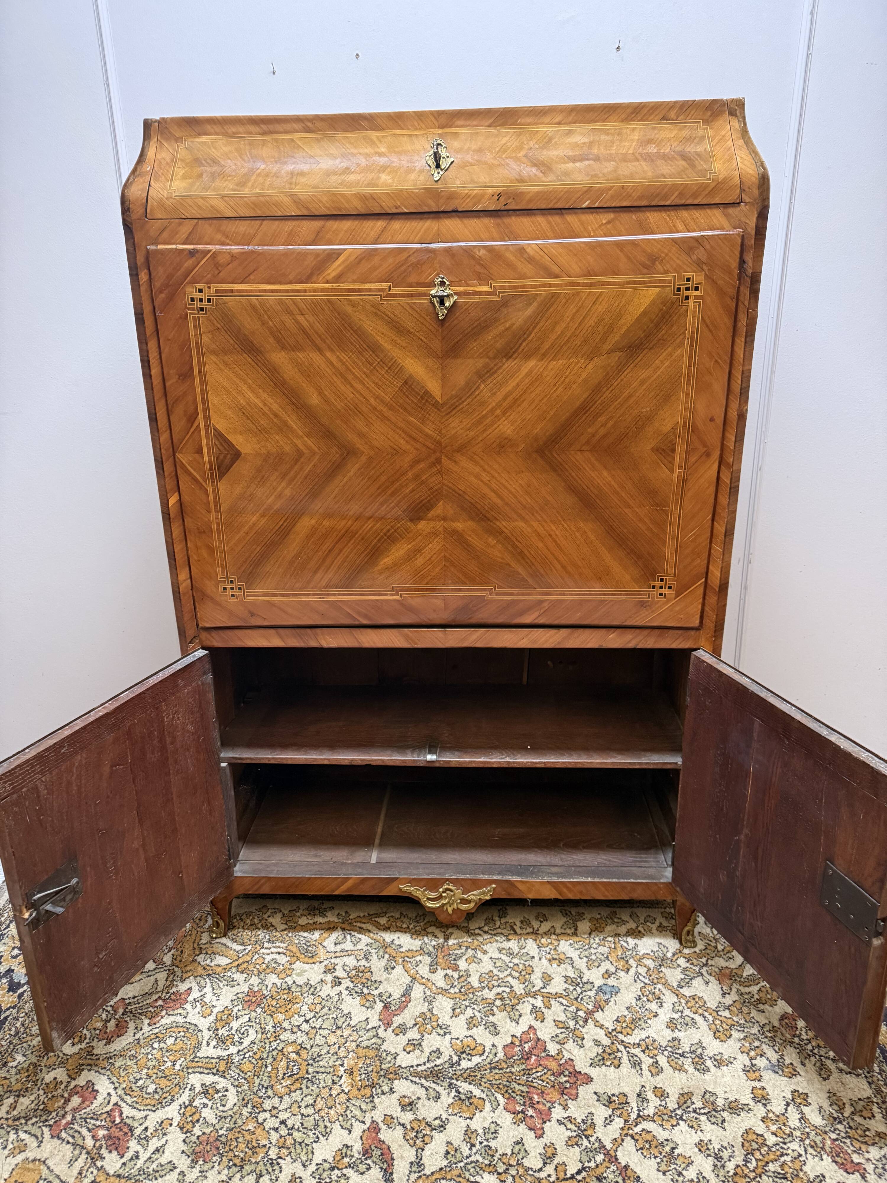 Louis XV Secretary from the 18th Century in Marquetry