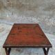 Industrial coffee table pallet table steel cinnamon brown