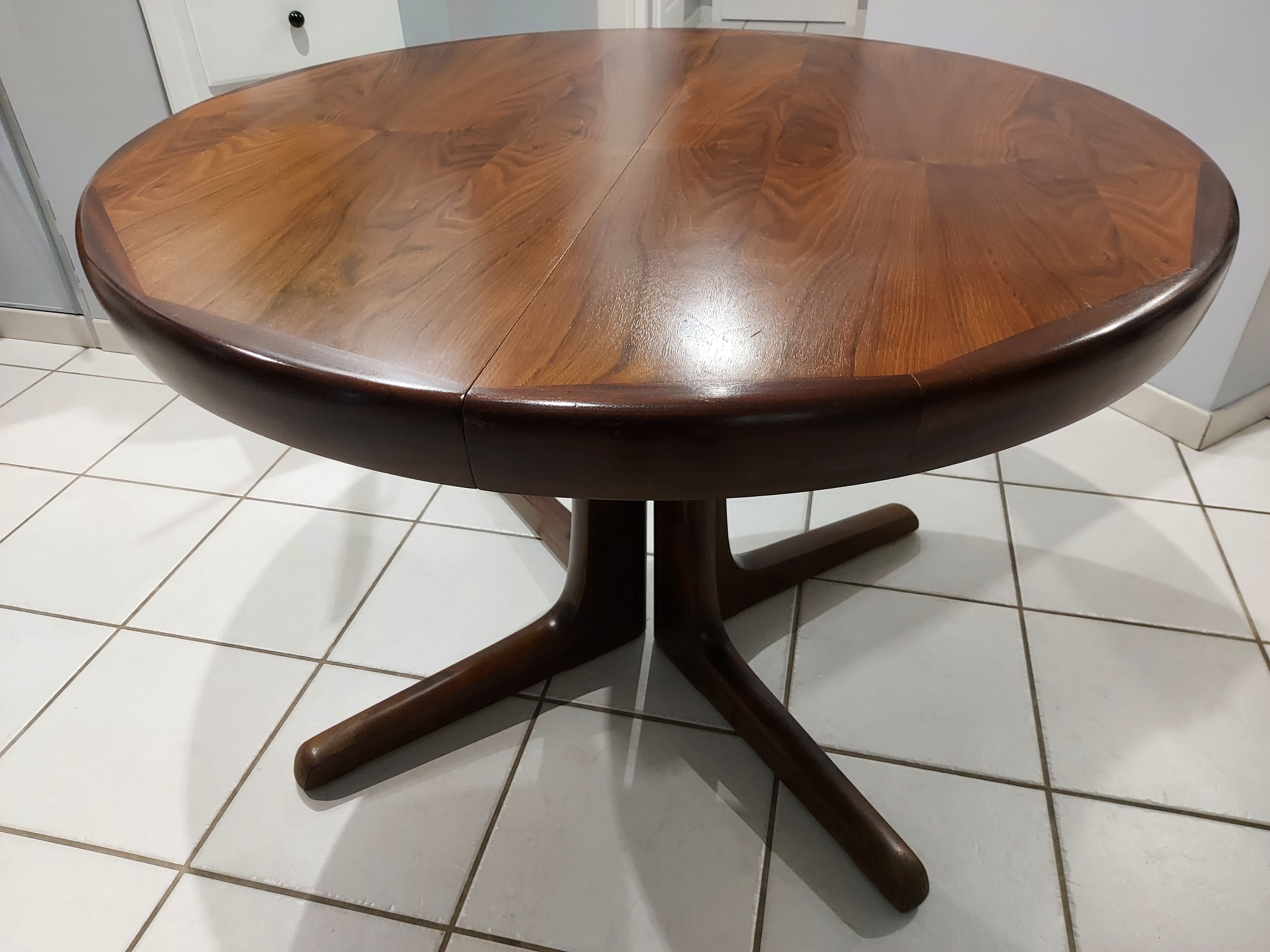Extendable dining table baumann vintage 1970s baumann