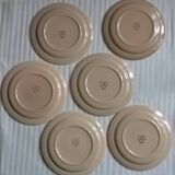 Set of 16 Saint Amand ceramic plates Eglantines 1713 model (flat, hollow and dessert)