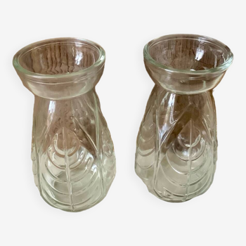 Lot de 2 vases à bulbe de jacinthe