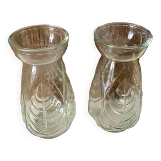 Set of 2 hyacinth bulb vases