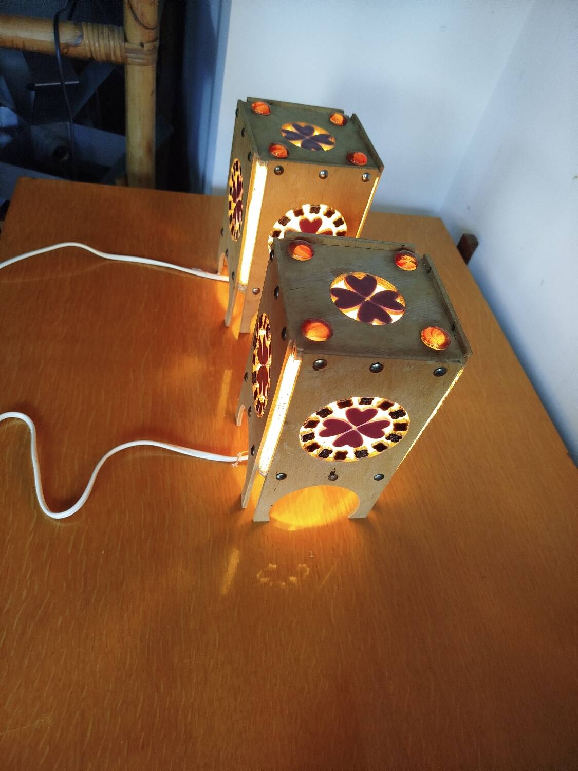 Pair of Otto Eelund Scandinavian lamps – Sweden, 1960s/70s