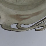 Art deco silver metal dish