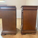 Set of 2 bedside tables style Louis Philippe - Merisier