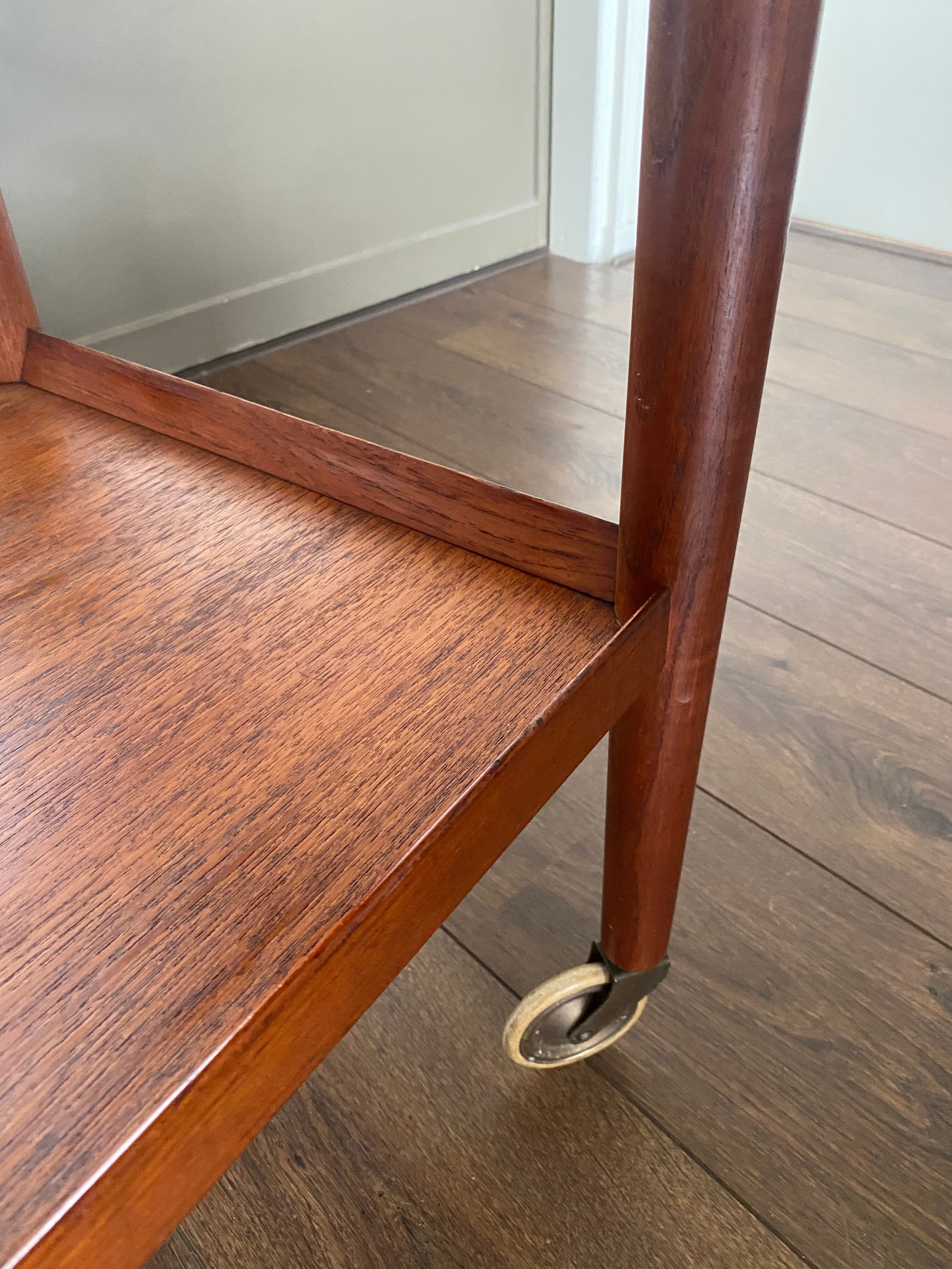 Danish Design Flip Top Bar Cart by Grete Jalk for Poul Jeppesens Møbelfabrik, 1960s