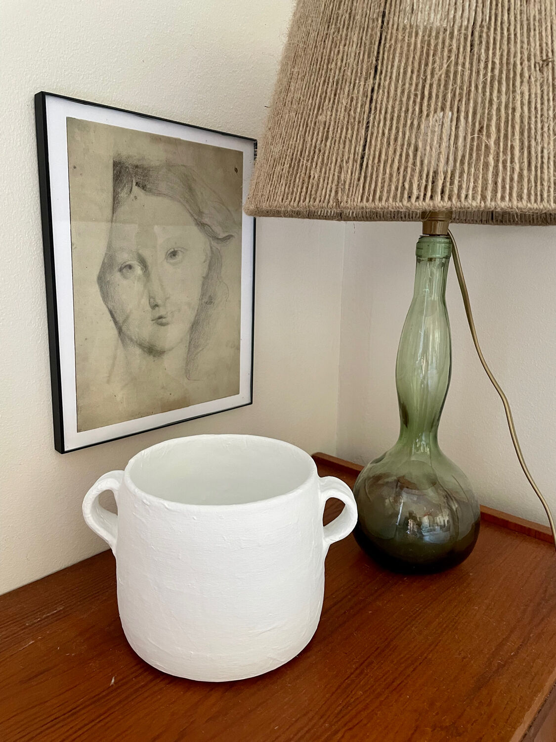 Paper mache vase or pot