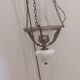 Lots of 1950s copper/ brass suspensions and wall lights with shades.