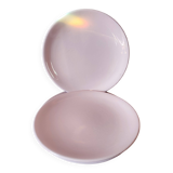 6 pink earthenware plates by Niderwiller