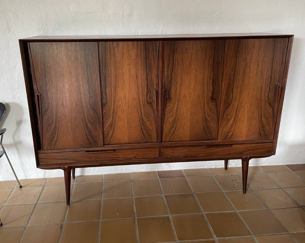 Scandinavian Sideboard Credenza by Gunni Omann Palisander No 13