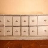 Solid wood sideboard with drawers.