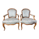 Paire de fauteuils cabriolets de style Louis XV