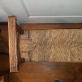 Inglenook or former fireplace bench off-white