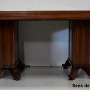Table rectangulaire en acajou massif et plaqué 1930/1940