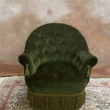 Velvet toad armchair