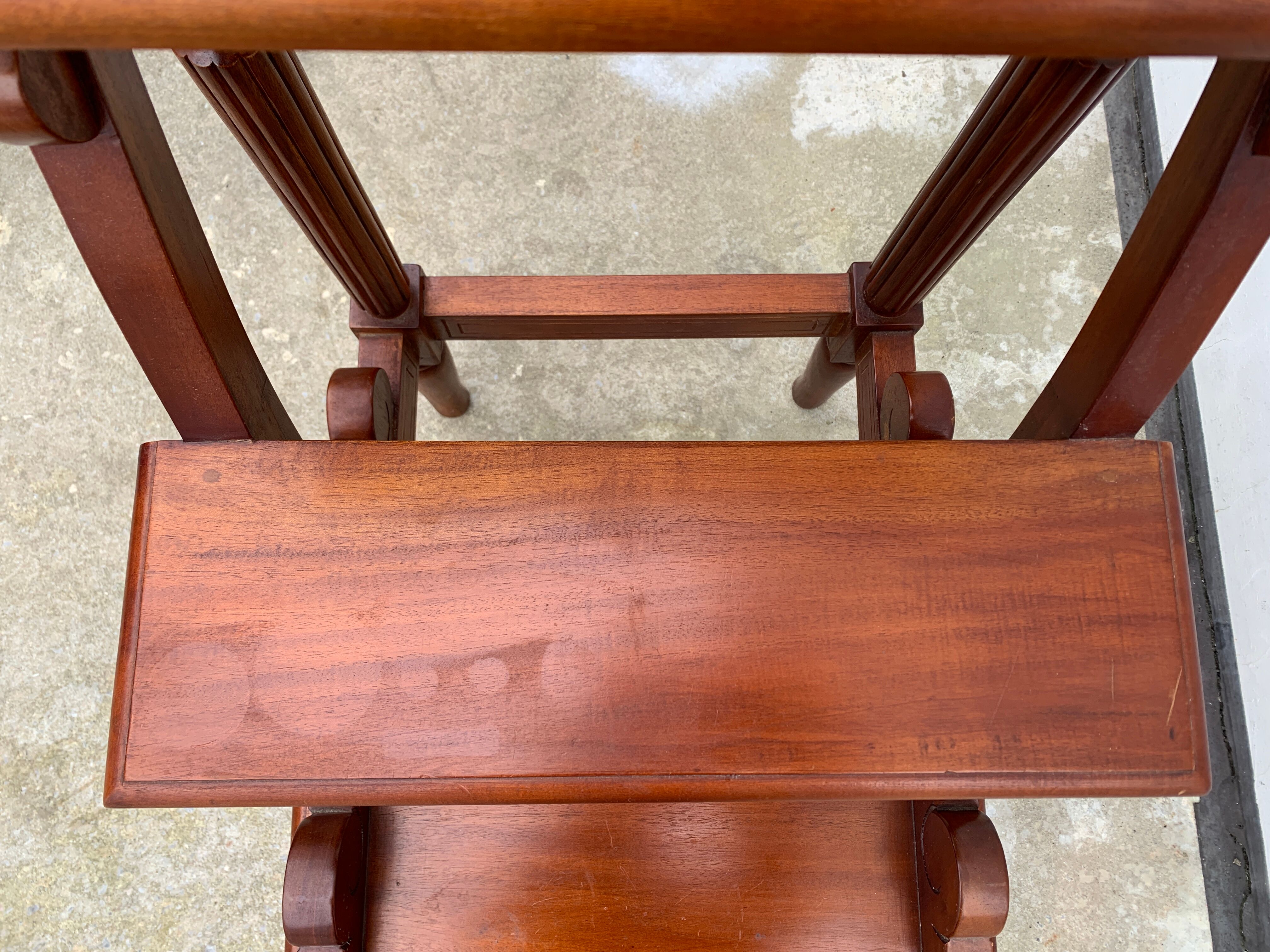 Escabeau anglais en bois XXème siècle