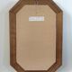 Vintage octagonal mirror in moulded oak – Belgium, circa 1970/1980