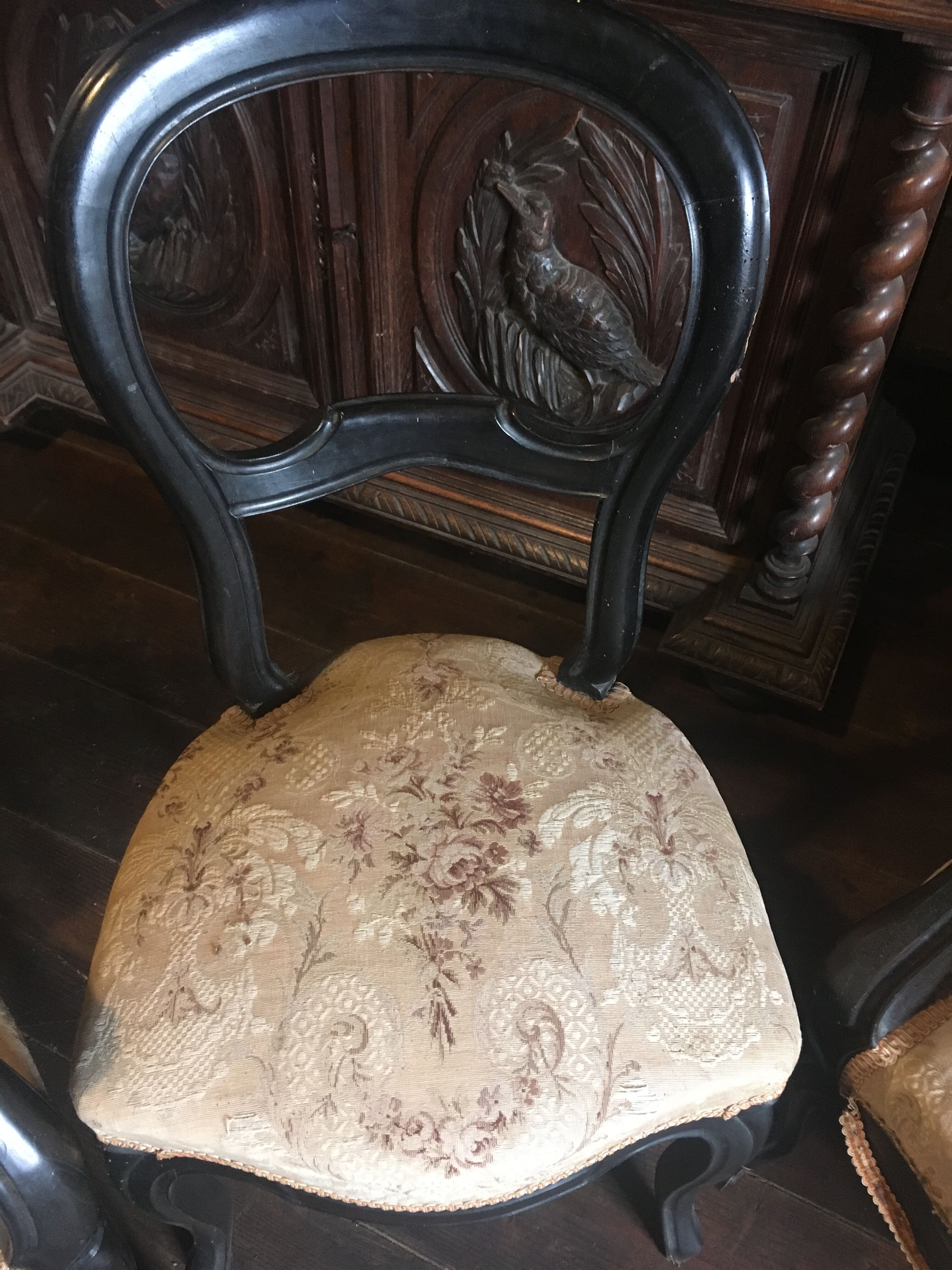 Bench and chairs style Napoleon III