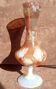 Old vase in real opaline from Italy, painted by hand.