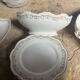 Large Limoges porcelain dinner service – floral decoration and gold trim