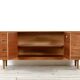 Buffet en teck Avalon des années 50, vintage moderne, style danois rétro.