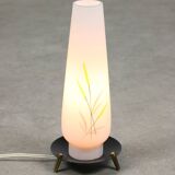 Mid-Century Italian Brass and Opaline Table Lamp