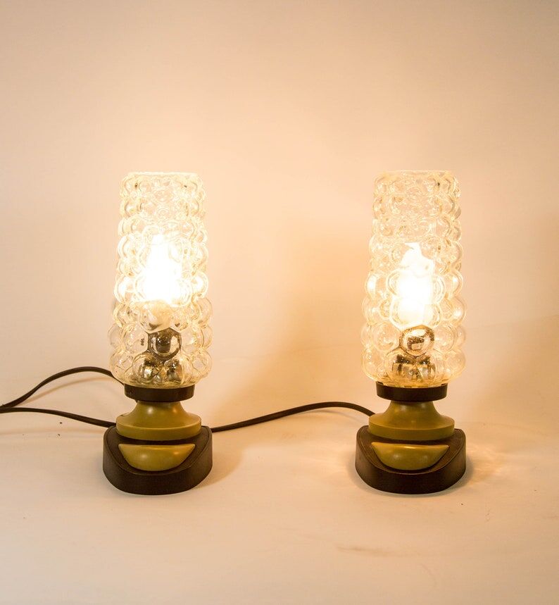 Set of 2 bedside lamps German design of the 60s
