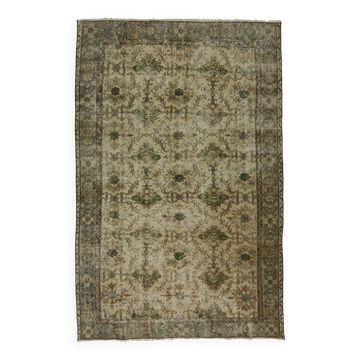 Turkish Anatolian Handmade Vintage Area Rug 255 cm x 162 cm