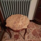 Cherry coffee table and marble top