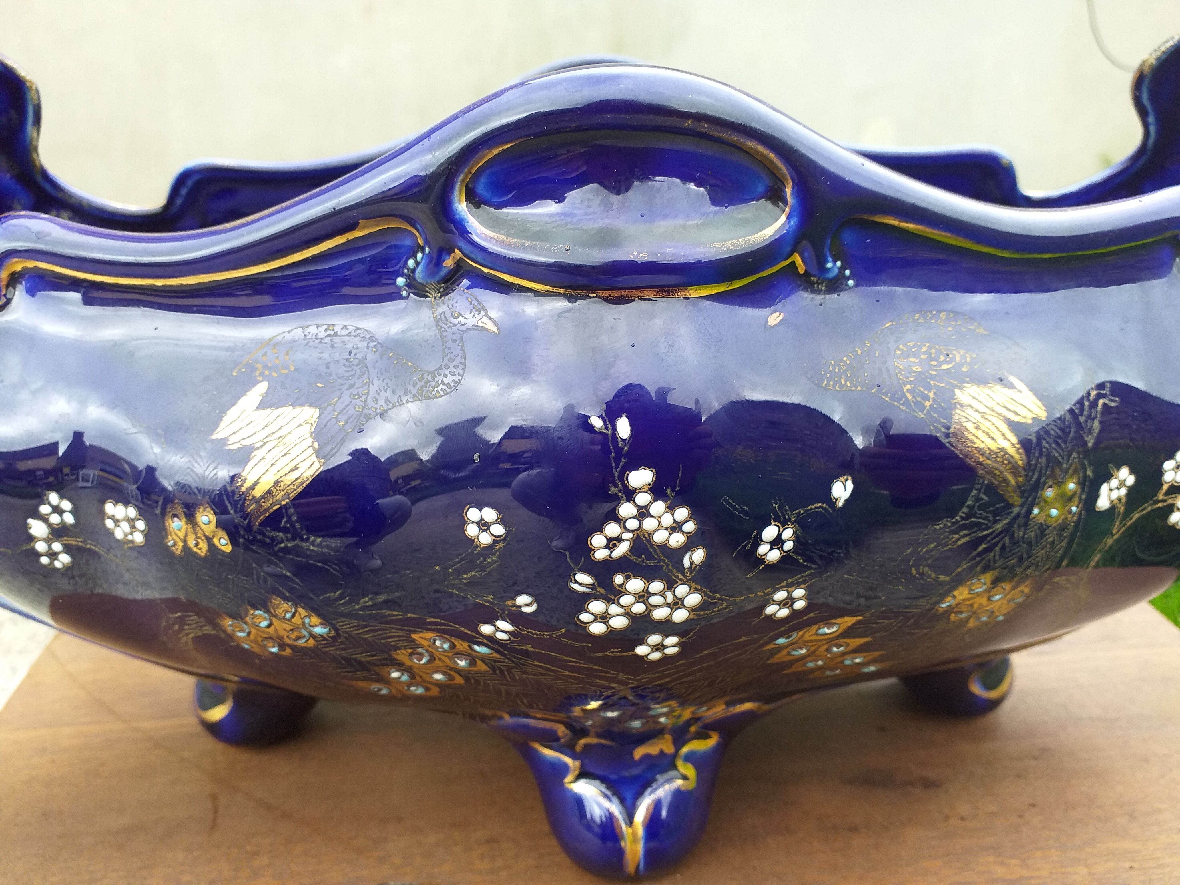 Sarreguemines earthenware garden 1900