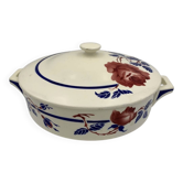 Antique French earthenware soup tureen K & G Lunéville, "Chantal" model