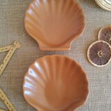 Set of two scallop shell ramekins Emile Henry France