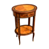 Salon Table In Marquetry Style Transition Period 19th