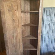 Armoire d'angle provinciale XIXe siècle noyer/chêne