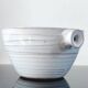 Earthenware bowl with handles in handmade ceramic
