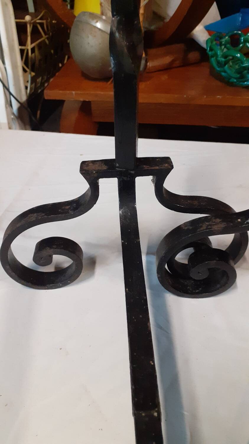 Wrought iron andiron
