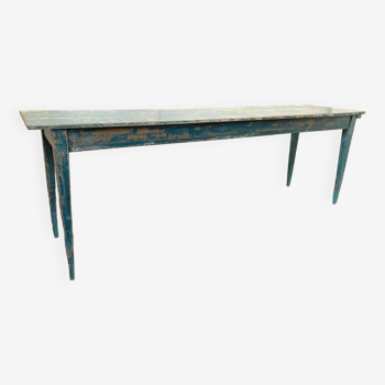 20th century patina solid fir farm table