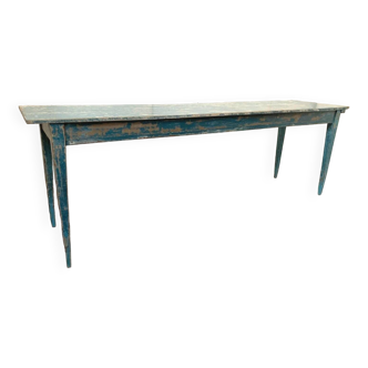 20th century patina solid fir farm table