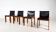 Mid-Century Modern Set of 4 Chairs in the Style of Scarpa, 1970s