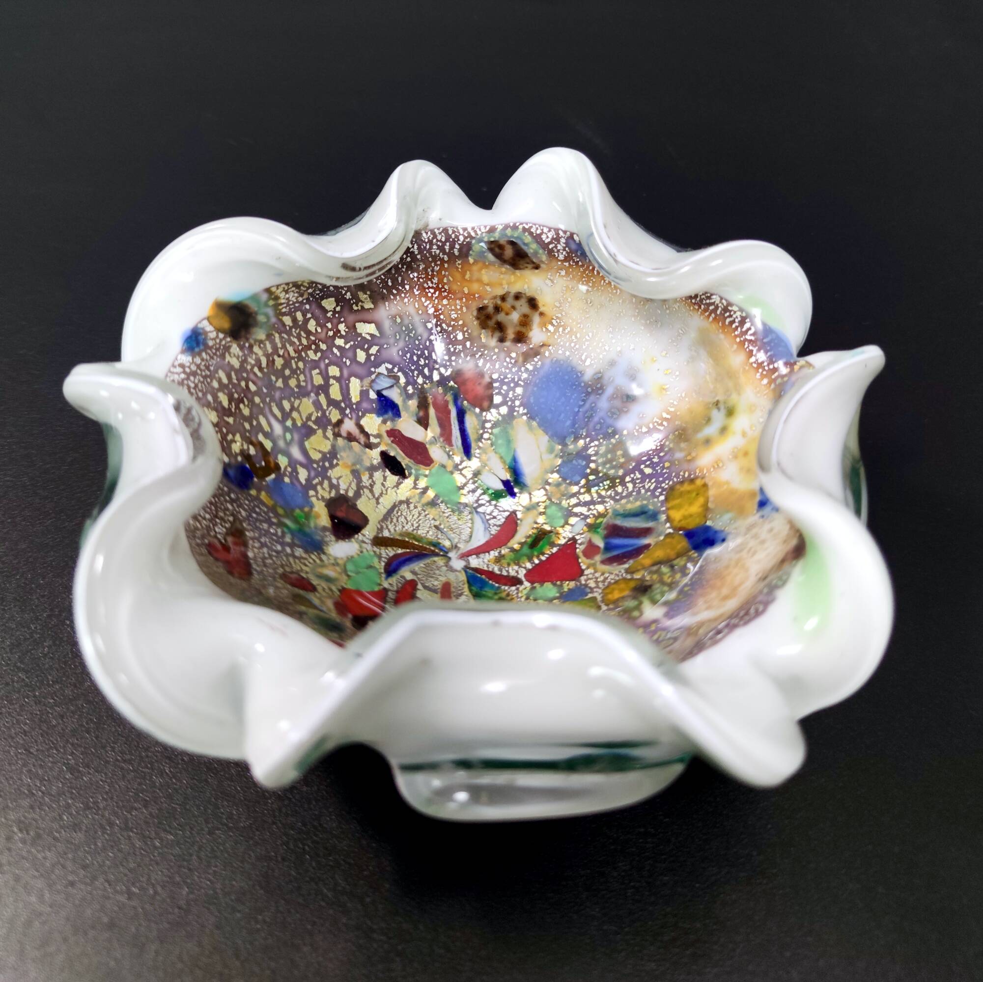 Murano Glass Ashtray or Trinket Bowl by Avem Attributed to Dino Martens