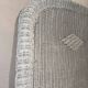 Vintage headboard in woven white rattan