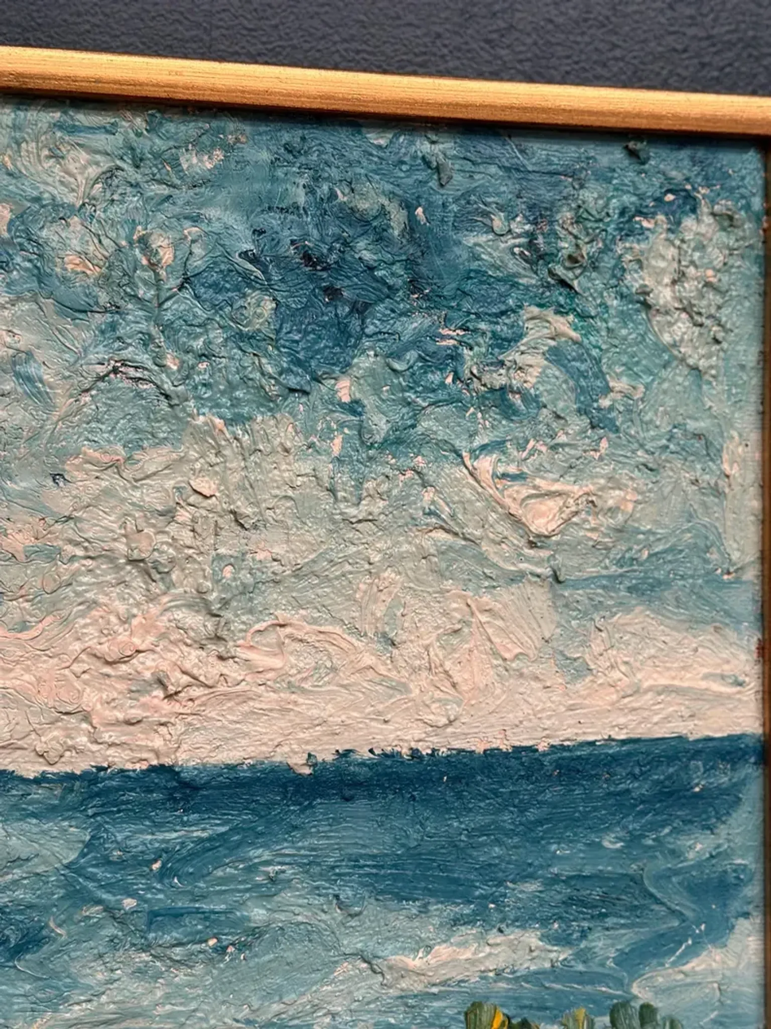 Original Swedish Oil on Panel - "Landskrona" by Stig Allan - Signed - Vintage and Framed - 60 × 50 cm (23.6" × 19.7")
