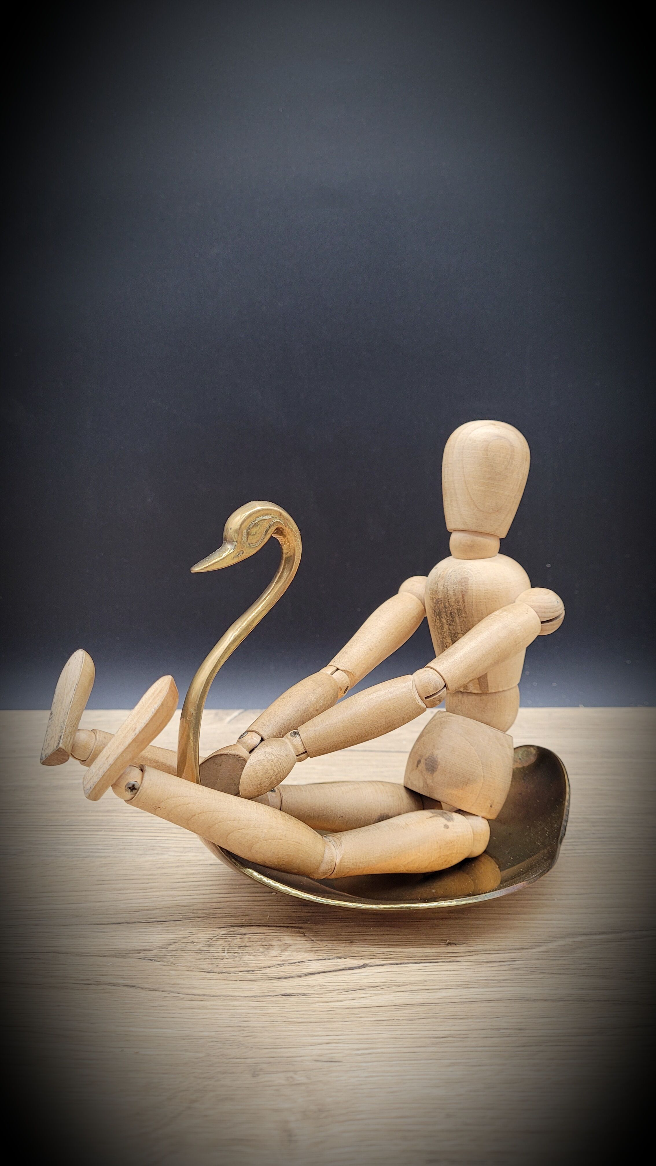 Empty swan brass pocket