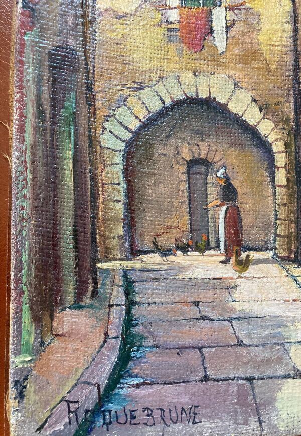 Paire de tableaux Ruelles de Roquebrune Var