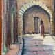 Pair of paintings Alleys of Roquebrune Var