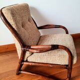 Vintage rattan armchair