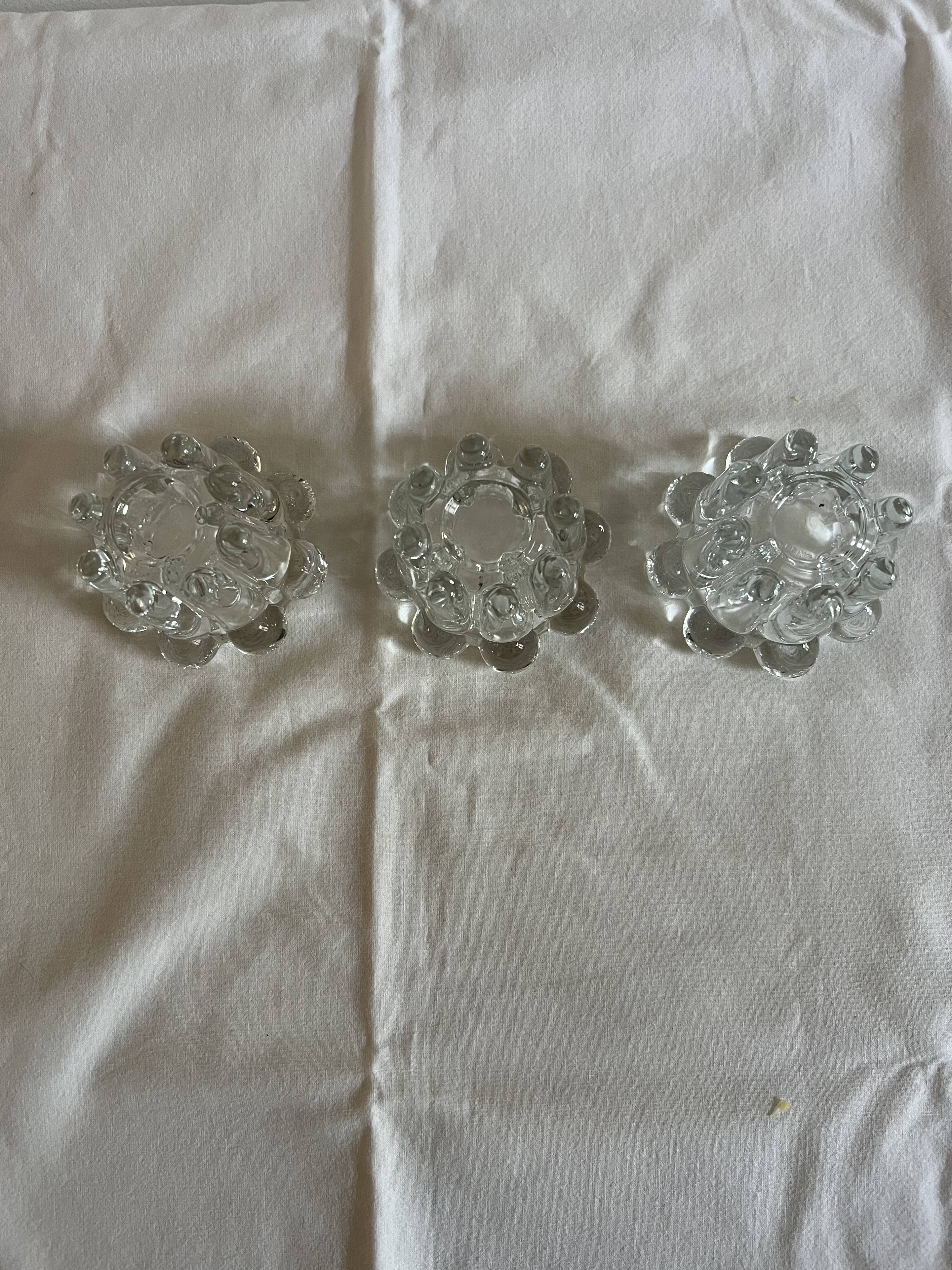 Reims glassworks candlesticks