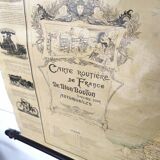 map of France 1900 of Dion Bouton Art Nouveau