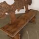 Ancient baroque walnut bench, Italy, 18th century