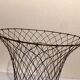 Vintage paper basketmade of brass thread